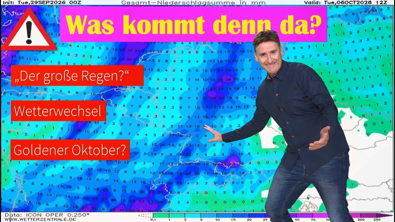Wetterumschwung in Deutschland: Starkregen und Sturm mit Überschwemmungen